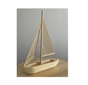 Modelo de Barco de Madera Clásico para Mesa, Decoración Náutica para el Hogar, Adorno para Interiores de Casas de Playa - Product Image 1