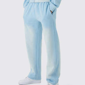 Ensemble de survêtement décontracté pour homme, sweat à capuche en molleton de coton bleu clair pour l'hiver, coupe classique, pantalon de jogging - Product Image 4