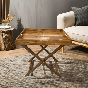 Nouveauté Plateau pliant en bois de luxe Couleur naturelle originale Prix raisonnable Utilisation de salon de cuisine aux normes internationales - Product Image 1