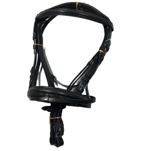 High Quality Genuine Leather Horse Bridle Breastplate Crystals/Diamonds/Rhinestones <b>Soft</b> Padded Design Stainless Steel Hardware - Product Image 1