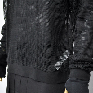 Camiseta de malla transparente para hombre, estilo Y2K, de manga larga, holgada, con diseño de red, para discoteca - Product Image 2