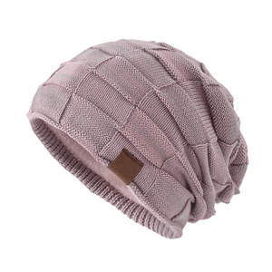Gorro de invierno cálido de talla grande, gorro de punto para exteriores, gorro de lana para hombre, gorro informal elástico de ganchillo para hombre - Product Image 5