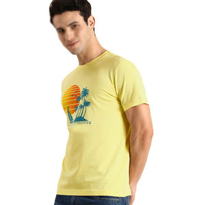 T-shirts pour hommes en tissu peigné 100% coton de haute qualité, coupe ajustée, manches courtes, avec impression personnalisée - Product Image 5