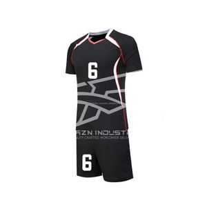 OEM Kit de uniforme de voleibol Hombres Mujeres Niños Poliéster Secado rápido Transpirable Equipo Jersey y suministro de pantalones cortos - Product Image 6