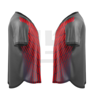JAMEZ SPORTS Jersey Lengan Pendek Model Kancing V-Neck Round-Neck Cetak Sublimasi Nomor Tim 100% Poliester Custom