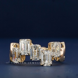 Premium Lab-Grown Emerald Diamond <b>Ring</b> for Men 14K Gold Eco-Friendly Fine Jewelry Elegant Engagement Wedding Band <b>Statement</b> <b>Ring</b> - Product Image 3