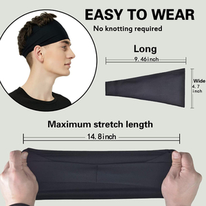 Bandeau de sport anti-transpiration et antidérapant en PU fin pour femme – Idéal pour la course, le cyclisme, le football, la gym et le yoga - Product Image 3