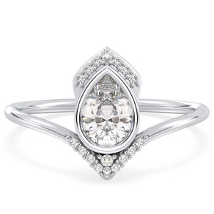 REYES Luxurious Pear Shaped GRA Certified Moissanite <b>Ring</b> in 925 Sterling Silver Engagement Solitaire <b>Rings</b> For Women Jewelry - Product Image 1