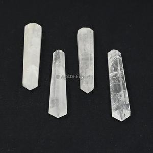 Hermosa Ágata de árbol llamativo Punto de doble terminación Venta al por mayor Torre de punto de obelisco de doble terminación - Product Image 5