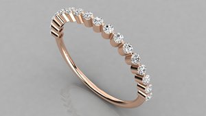 Bague d'éternité en platine avec diamants ronds brillants, classique pour femme, bijoux en diamants blancs certifiés GIA - Product Image 5