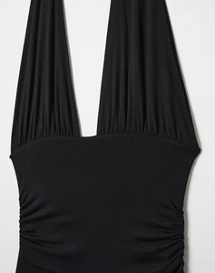 Women's Halter Neck Formal <b>Top</b> Sexy Backless Tank <b>Tops</b> Sleeveless Summer Loose Fit Satin Front Office <b>Tops</b> Custom Halter Blouse - Product Image 4