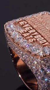 Hip Hop Style Baguette Cut VVS Diamond 925 Silver Unisex Wedding Party Engagement <b>Ring</b> GRA Certified European American Fashion - Product Image 3