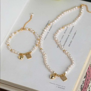 Collar de Diseño Barroco Retro Francés de Alta Gama para Mujer con Perla de Agua Dulce, Cadena de Clavícula de Lujo Ligero, Conjuntos de Joyería de Moda - Product Image 1