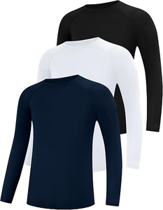 เสื้อรัดรูปแขนยาวระบายอากาศได้ดีสำหรับเด็กผู้ชาย ผ้าเย็นสบาย ตะเข็บเรียบ ป้องกันแสงแดด ออกแบบมาเพื่อการเล่นกีฬาทางน้ำและบราซิลเลียนยิวยิตสู - Product Image 4