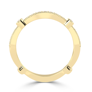 AJRETAIL Anillo de oro de 14 quilates con diamante natural de 0,25 quilates, color G, claridad VS1, talla 5 - Product Image 4