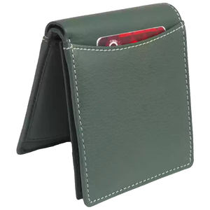 Cartera Corta de Cuero Genuino para Hombre, Diseño Portátil con Forro de Poliéster - Product Image 3