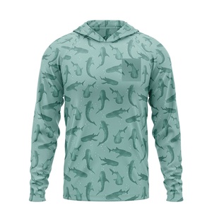 Custom Wholesale OEM Manufacturer Supplier Sublimated Polyester Fishing <b>Hoodies</b> <b>UV</b> <b>Protection</b> Fabric Bulk Manufacturing - Product Image 2