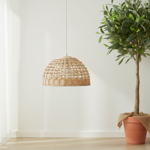 Pantalla de Lámpara de Mimbre y Ratán Estilo Bohemio Vintage, Artesanal, Económica, Venta al Por Mayor para Sala de Estar y Dormitorio - Product Image 2