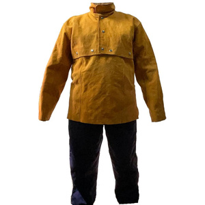 Chaqueta de Soldadura de Cuero Vacuno, Resistente, Protección Corporal, para Bomberos, Seguridad Industrial, Resistente al Calor, JNM SAFETY - Product Image 3