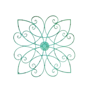 Arte de Pared para Dormitorio y Sala de Estar, Decoración de Pared con Marco de Hierro Forjado, Diseño de Flores Colgantes - Product Image 2