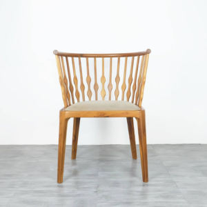 Fauteuil d'appoint en bois d'acajou et de sungkai de qualité supérieure, de qualité commerciale, pour les intérieurs de bars et clubs de luxe, fabriqué en Indonésie - Product Image 3