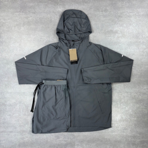 Custom Printed Solid Casual <b>Men</b> Summer Lightweight Streetwear Windbreaker Jacket Tracksuit Set <b>Thermal</b> Breathable Athletic - Product Image 1