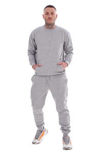 Men's Blue Hooded Fleece Tracksuit Full Sleeve Solid Casual Sweatshirt Pant Set Drawstring Side Pockets Regular Fit <b>Winter</b> <b>Wear</b> - Product Image 3