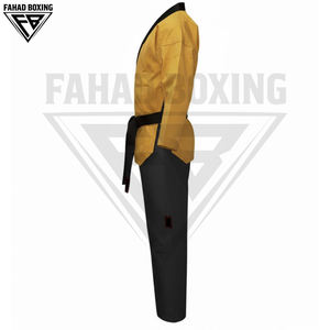 Tenue d'entraînement confortable de qualité supérieure, nouvelle collection, imprimé moutarde et noir, pour karaté et arts martiaux, respirante et légère - Product Image 3