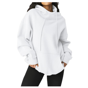 Sudaderas con Capucha para Mujer, Directas de Fábrica, 100% Algodón Grueso, Personalizadas, Extra Grandes, con Hombros Caídos, Lisas - Product Image 5