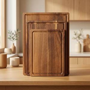 <b>Wooden</b> Rectangle Chopping Block 0.4 Cm Thick Eco-Friendly Anti Slip Dishwasher Safe for Kitchen Use Single <b>Piece</b> Package - Product Image 5