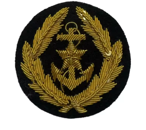 Écusson de blazer de luxe haut de gamme brodé à la main avec fil doré, motif bouillon, crête personnalisée, effet 3D en relief, matériaux écologiques - Product Image 5