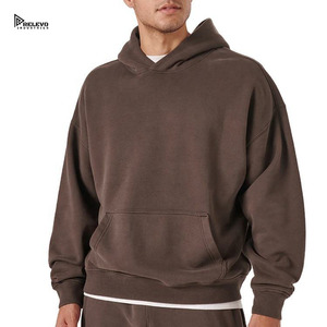 Sweat à capuche streetwear personnalisé pour homme 100 % coton, molleton épais et doux, coupe classique, printemps, écologique, décontracté, usage quotidien - Product Image 1