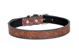 ปลอกคอสุนัขหนังแท้ลายดอกไม้แกะสลักด้วยมือสุดหรู บุหนังวัวนุ่ม ดีไซน์เรียบง่าย คลาสสิก ปรับได้ ระบายอากาศดี สำหรับสุนัขพันธุ์ใหญ่ - Product Image 6