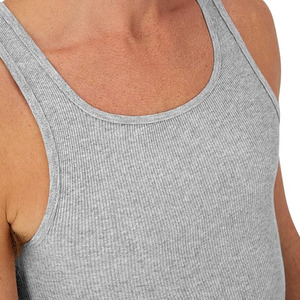 Débardeurs Homme Personnalisés à Logo Pas Chers Coupe Musclée Unie Sans Manches 100% Coton pour Entraînement et Gym - Product Image 5