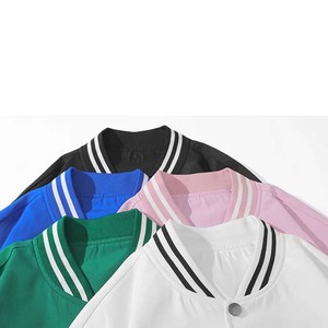 Chaquetas Universitarias de Béisbol Unisex con Diseño de Color Personalizado, Cuello Alto, Capucha, Transpirables, 100% Lana, Diseño Geométrico de Dibujos Animados - Product Image 3