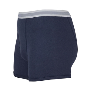 Men Navy Blue <b>Boxer</b> Briefs Mid Rise Knitted 100% Cotton Breathable Anti-Bacterial Solid Color Underwear Daily Wear <b>Custom</b> Logo - Product Image 3