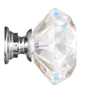 Paquete de 12 tiradores y manijas de 1.22 pulgadas de diamante, acrílico sólido y aleación de zinc para gabinetes, cajones y puertas de muebles de cocina y tocadores - Product Image 4