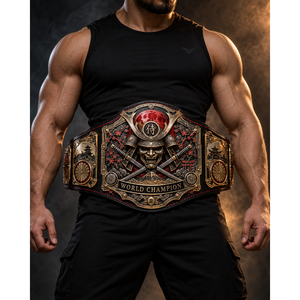 Ceinture de championnat personnalisée Samurai Eclipse MMA Boxe Lutte Plaques métalliques Logo personnalisé OEM Vente en gros Marque personnalisée Unisexe - Product Image 1