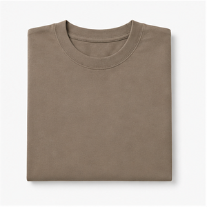 T-shirt ample à manches courtes et col rond en coton brossé personnalisé pour homme MTS-OVR-0026 - Product Image 5