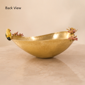 Frutero de Metal Dorado con Diseño de Pájaro Martillado, Elegante Centro de Mesa Floral Decorativo para el Hogar y Regalos de Lujo - Product Image 5