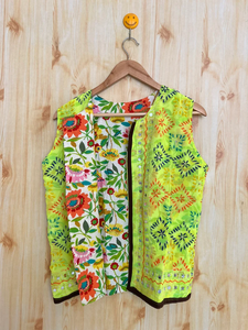 Veste en coton indien faite à la main, écologique, matelassée, anti-rides, respirante, séchage rapide, avec poche avant, coupe classique, automne-hiver - Product Image 3