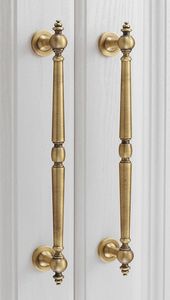 Tiradores de Latón Tradicionales para Muebles, Forma Ovalada, Duraderos, Multifuncionales, con Diseño Moleteado, Fácil Instalación, Herrajes para Muebles de Cocina - Product Image 3