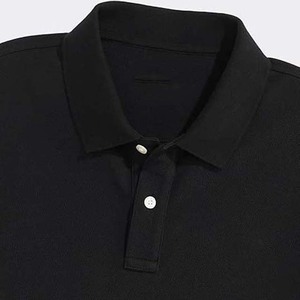 Cotton Plus Size Black Customized Men Polo <b>Shirts</b> Stand <b>Collar</b> Short Sleeve Breathable Solid Color OEM Service Men <b>Shirts</b> Wear - Product Image 3