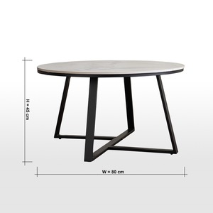 Glow Glossy Brushed Metal Modern Nesting Coffee <b>Tables</b> With <b>Marble</b> Top Contemporary Living Room Furniture - Product Image 3