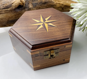 Boîte Cadeau en Bois Personnalisée Grande Capacité Gravée au Laser, Rangement Photo Souvenir, Boîte à Bijoux Rectangulaire Vierge Multifonctionnelle - Product Image 1