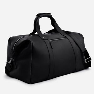 Unisex Polyester Duffle Bag Large Capacity Zipper Closure Travel Bag 36–55L Black <b>Soft</b> Handle - Product Image 1