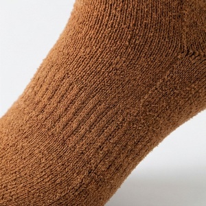 Chaussettes pour hommes, couleur unie, tricotées, en coton épais, thermiques, pour l'automne, usage quotidien, style classique - Product Image 5