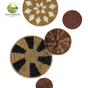 แผ่นตกแต่งผนังจากหญ้าทะเลแบบทอ - แผ่นหญ้าทะเลทำมือขายส่ง ของตกแต่งบ้านสไตล์โบโฮ - แผ่นหญ้าทะเล - Product Image 2