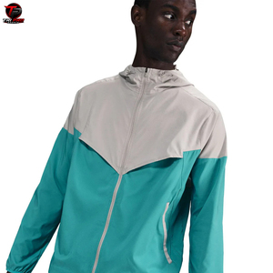 Conjunto de Chaqueta Cortavientos con Capucha y Pantalones Cortos TRI PRO Unisex para Verano, Diseño Color Block, Cierre de Cremallera, Ligero, Antiestático, Poliéster, Corte Holgado - Product Image 2