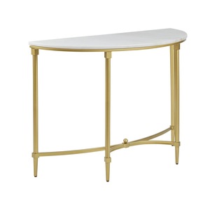 Mesa de Consola de Acero Inoxidable con Patas Artísticas, Estilo Contemporáneo, Ecológica y Duradera, Decoración para Sala de Estar, Pasillo o Vestíbulo - Product Image 3